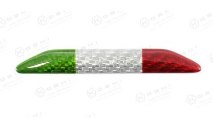 Alfa Romeo 4C Steering Wheel Italian Flag Badge - Carbon Fibre - TMC Motorsport