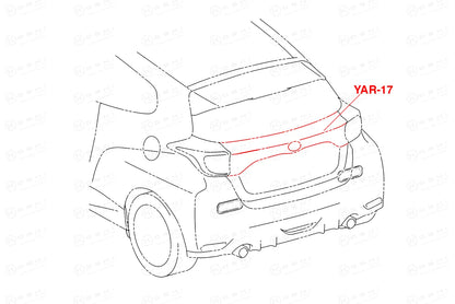 Toyota GR Yaris Rear Door Tailgate Trim - Carbon Fibre
