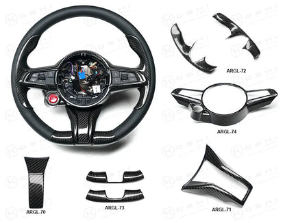 Alfa Romeo Giulia QV / Stelvio QV Lower Steering Wheel Cover – 2020-ongoing - Carbon Fibre