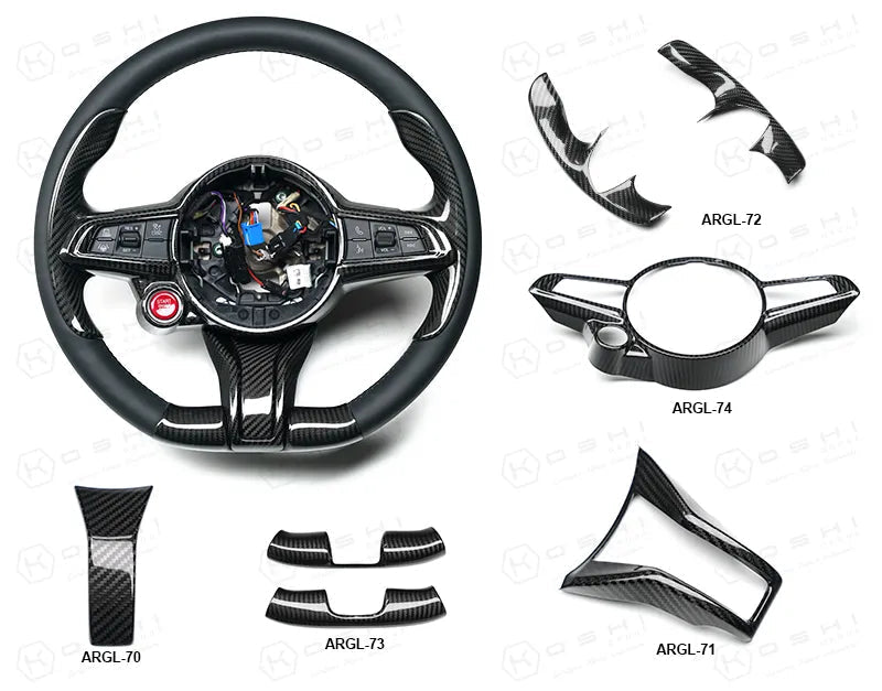 Alfa Romeo Giulia QV / Stelvio QV Thumb Grips Cover – 2020-ongoing - Carbon Fibre