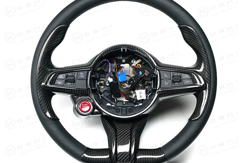 Alfa Romeo Giulia / Stelvio Steering Wheel Cover 2020-ongoing - Carbon Fibre