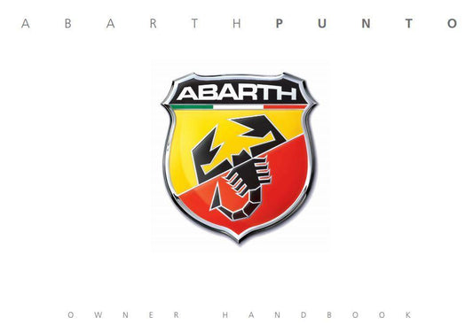 Genuine Abarth Owners Handbook - Punto Evo Abarth - TMC Motorsport