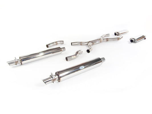 Aston Martin V8 inc. Vantage and Volante Stainless Steel Sport Exhaust (1973-89) - QuickSilver Exhausts - TMC Motorsport