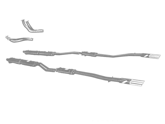 Ferrari 330 America Stainless Steel Exhaust (1964-65) - QuickSilver Exhausts - TMC Motorsport