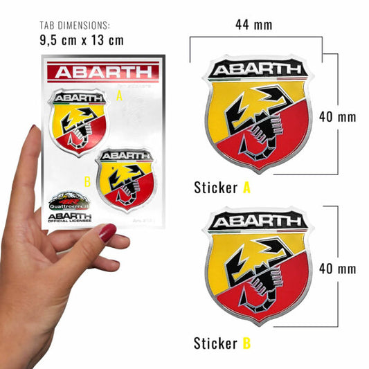 Abarth Logo Badge Sticker - Twin Pack