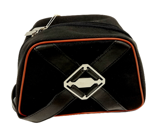 Toiletry Bag, Black with Red Piping Fiat Abarth 124