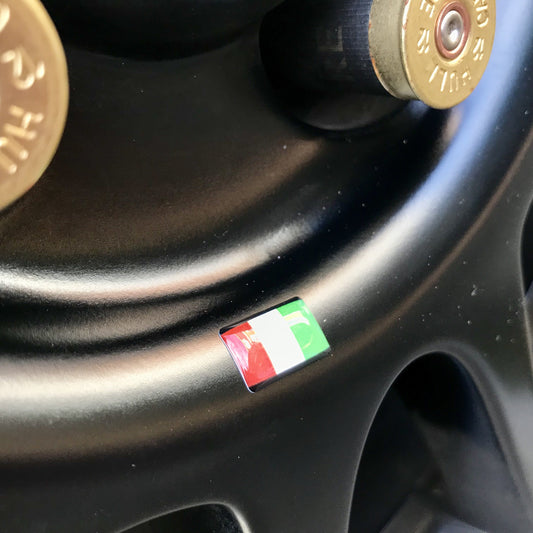 Italian Flag Alloy Wheel Embellishment